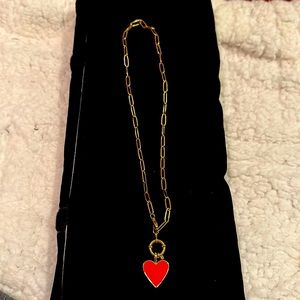 Necklace Heart Greek Pendant for Women Stainless Steel Long Chain Jewelry